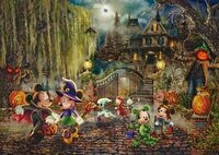 Schmidt 58033 Thomas Kinkade Disney Mickey & Minnie Puzzle, 1000 Teile | Halloween