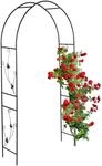 Relaxdays Rosenbogen Metall, Torbogen Garten, HxBxT: 227 x 114 x 37 cm, Stabiler