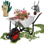 GARMIO&reg; Schubkarre 85 Liter bis 160kg Tragf&auml;higkeit Garten Bauschubkarre,