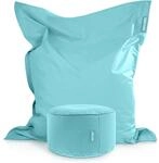 Green Bean 2er Set XXL Sitzsack inkl. Pouf fertig bef&uuml;llt mit EPS-Perlen -