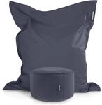Green Bean 2er Set XXL Sitzsack inkl. Pouf fertig bef&uuml;llt mit EPS-Perlen -