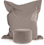 Green Bean 2er Set XXL Sitzsack inkl. Pouf fertig bef&uuml;llt mit EPS-Perlen -