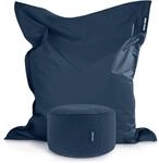 Green Bean 2er Set XXL Sitzsack inkl. Pouf fertig bef&uuml;llt mit EPS-Perlen -