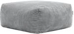Icon Zen Sitzsack Hocker, Modular Sofa f&uuml;r Erwachsene, Grau, Flauschiger Cordstoff,