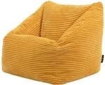 Icon Natalia Sitzsack Kinder, Gelb, Flauschiger Cord Stoff, Sitzsack Cord mit