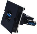 Bachmann Rahmen 1xUSB 3.0, 90&deg; Abgang seitlich