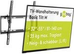 goobay TV-Wandhalterung neigbar 32&ndash;55 Zoll, ultraflach 20,5 mm, VESA 400x400,...