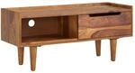 Wohnling Lowboard 95x34x44 cm Sheesham Massivholz TV-Kommode mit 2 T&uuml;ren