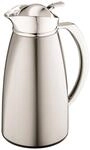 Axentia 116794 Isolierkanne Mantel, Glaseinsatz Kaffeekanne, 1 L, Edelstahl, 13,5 x