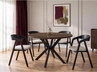 WFL GROUP Runder Ausziehbarer Esstisch - Loft Style Tisch mit Metallbeinen -...
