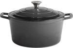 APS 88307 Kochtopf mit Deckel "5 STARS", Schmortopf Gusseisen, induktionsgeeignet,