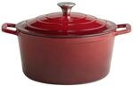 APS 88306 Kochtopf mit Deckel "5 STARS", Schmortopf Gusseisen, induktionsgeeignet,