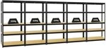PROREGAL Mega Deal 5er-Set Schwerlastregale Slim Elephant 180x90x45cm mit 5...