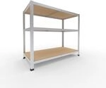 shelfplaza&reg; 100x120x60cm Home Schwerlastregal verzinkt/Metallregal mit 3
