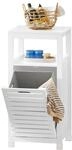 SoBuy Badezimmerschrank mit W&auml;schekorb - W&auml;scheschrank, Badschrank mit