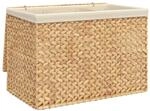 vidaXL W&auml;schekorb mit 3 F&auml;chern 75x42,5x52 cm Wasserhyazinthe