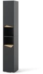 Vicco Badschrank Marelle, Anthrazit/Artisan, 30 x 180 cm mit T&uuml;ren, und offenen