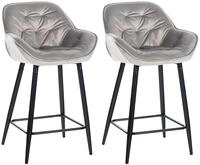 CLP 2er Set Barhocker Gibson - Tresenstuhl Mit Fu&szlig;st&uuml;tze - 2 x Tresenhocker