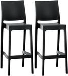 CLP 2er Set Barhocker Maya Aus Wetterbest&auml;ndigem Kunststoff I 2X Tresenhocker...