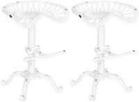 CLP 2er Set Barhocker Butch mit Gusseisernem Sitz und Fu&szlig;st&uuml;tze I...