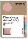 schlafgut Knitted Jersey Kissenbezug 80x80 cm Purple Mid Uni weicher Premium