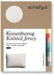 schlafgut Knitted Jersey Kissenbezug 70x90 cm Sand Light Uni weicher Premium
