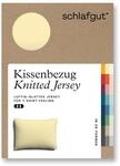 schlafgut Knitted Jersey Kissenbezug 60x80 cm Yellow Mid Uni weicher Premium