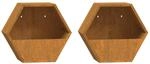 vidaXL Wand-Pflanzk&uuml;bel 2 STK. Rostig Cortenstahl 30x10x25 cm