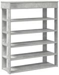 vidaXL Schuhregal Betongrau 80x30x98 cm Holzwerkstoff