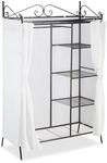 Relaxdays Metall Garderobe Country 172 x 105 x 45 cm HxBxT, Landhausstil