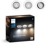 Philips Hue Milliskin White Ambiance Einbauspot, Aluminium, (400lm / 70mm), 3er Pack,