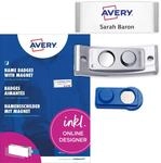 AVERY Zweckform polar30 Namensschilder 20 St&uuml;ck (70x30mm, 20 Schilder mit Magnet,