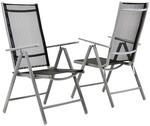 Nexos 2-er Set Stuhl, Klappstuhl, Gartenstuhl, Hochlehner f&uuml;r Terrasse, Balkon