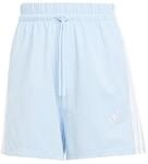 adidas Damen Essentials 3-Stripes Cotton Shorts, Glow Blue/White, M