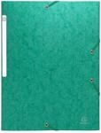 Exacompta 25 Gummizugmappen Scotten 3 Klappen Maxi Capacity A4 gr&uuml;n