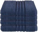 Schiesser Handtuch | 4er Set | 100% Baumwolle | Dunkelblau