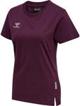 hummel Move Grid Cotton T-Shirt Damen rot, XS Damen