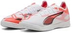 Puma Ultra 5 Match IT, Unisex Fussballschuh, Puma White-Puma Black-Glowing RED,