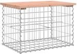 vidaXL Gartenbank aus Gabionen 63x44x42 cm Massivholz Douglasie