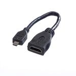 VALUE HDMI High Speed Kabel mit Ethernet, HDMI BU - Micro HDMI ST, 0,15 m
