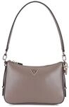 GUESS Daryna Damen Schultertasche mit Rei&szlig;verschluss oben, Dunkles Taupe, One...