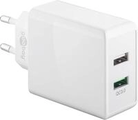 goobay 44957 2X USB Quick Charge (QC 3.0) Ladeger&auml;t 28W, Schnellladeger&auml;t...