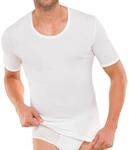 Schiesser 2 St&uuml;ck (Doppelpack) Herren 1/2 Arm Unterhemd Feinripp - Wei&szlig;: Gr&ouml;&szlig;e: