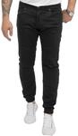 Rock Creek Jeans Herren Hose Tapered Fit Stretch RC-2187 Schwarz W32 L32