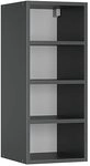 Vicco H&auml;ngeschrank Fame-Line, Anthrazit, 30 cm | Offener Stauraum &middot; 3...
