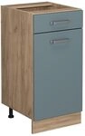 Vicco K&uuml;chenunterschrank R-Line, Blau-Grau, 40 cm | 1 Schublade &middot; Ohne