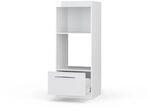 Vicco Mikrowellenschrank Fame-Line, Wei&szlig; Hochglanz, 60 cm offen, zur...