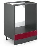 Vicco Herdumbauschrank R-Line, Rot Hochglanz, 60 cm