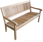 Echt Teak Gartenbank Bank Sitzbank Teakbank Kingsbury 150 x 90 x 6 cm B29B