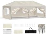 WOLTU Pavillon, Faltpavillon 3x6 m, mit 6 Seitenw&auml;nden, Partyzelt wasserabweisend